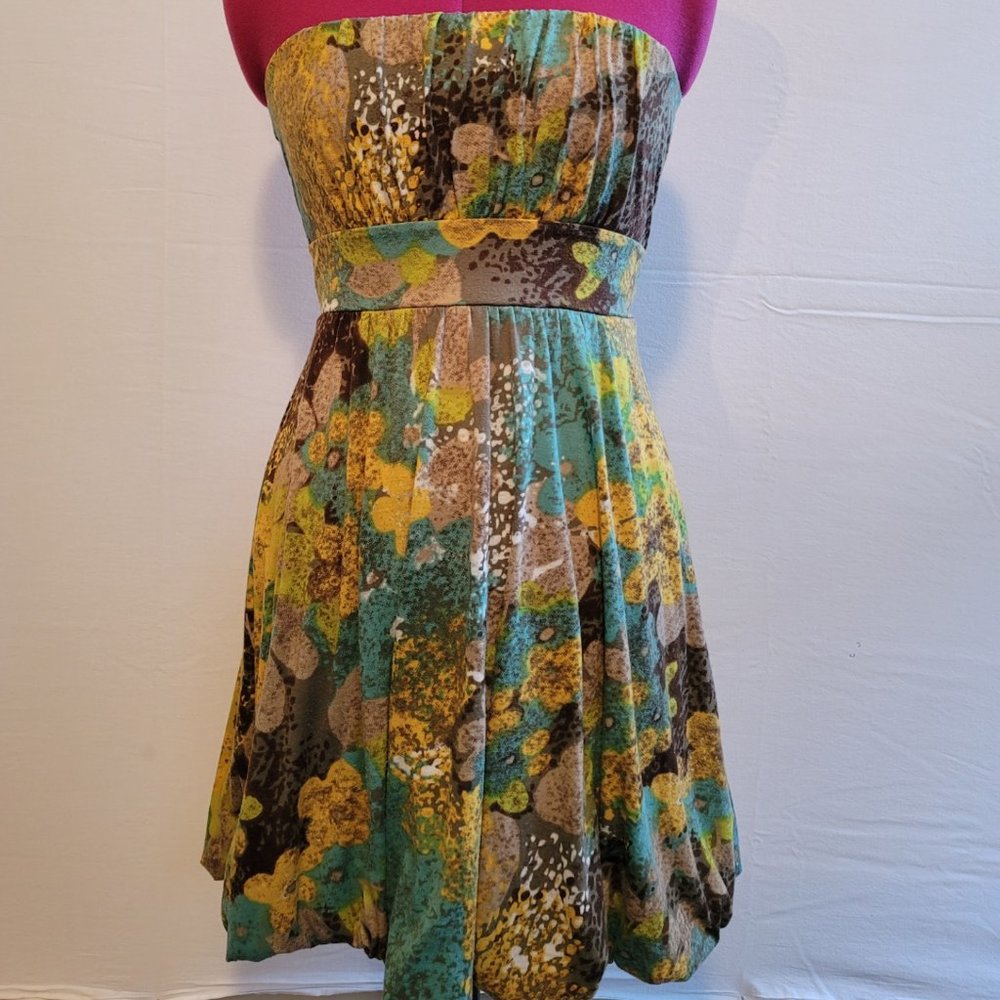 American Rag Cie Strapless Bubble Hem Mini Dress